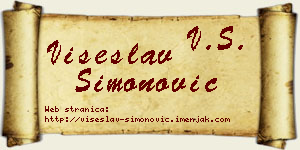Višeslav Simonović vizit kartica